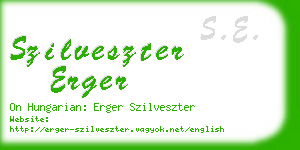 szilveszter erger business card